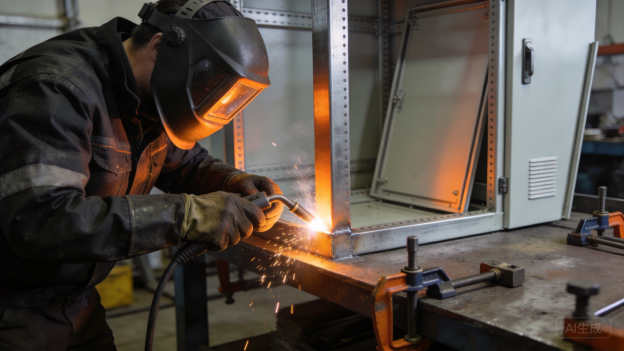 Welder welding metal components