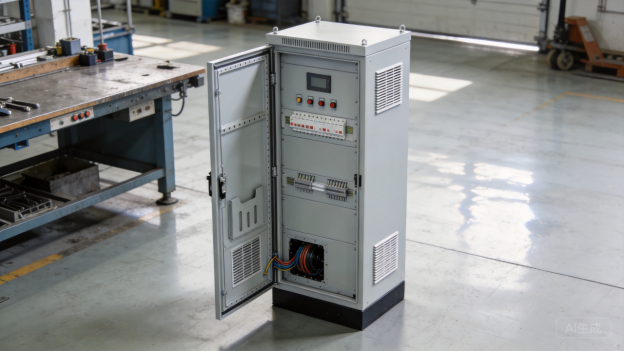 Electrical enclosure with control modules in a workshop