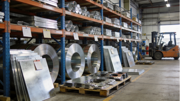 Steel sheets and coils in a racking system