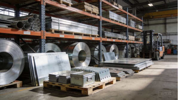 Warehouse of steel sheets and coils