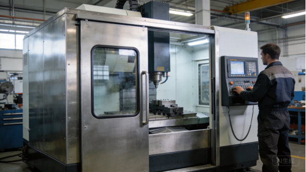 Operator running a machining centre