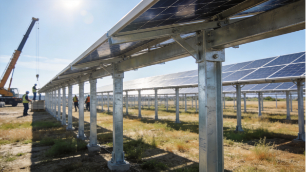 Solaranlage mit Haltestruktur