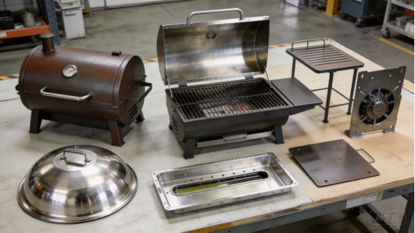 Range of BBQ grill sheet metal parts
