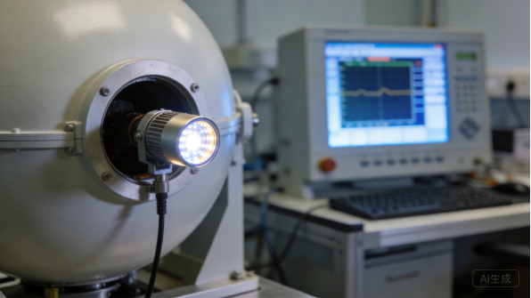 Testing an LED lighting unit in a lab