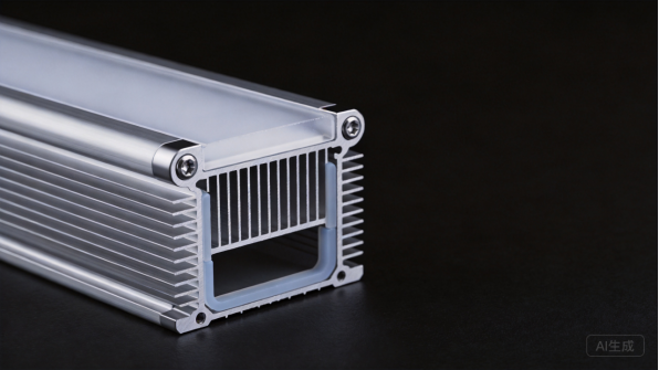 Extruded aluminium LED housing profile