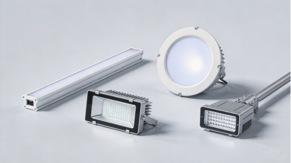 LED lighting fixtures and housings