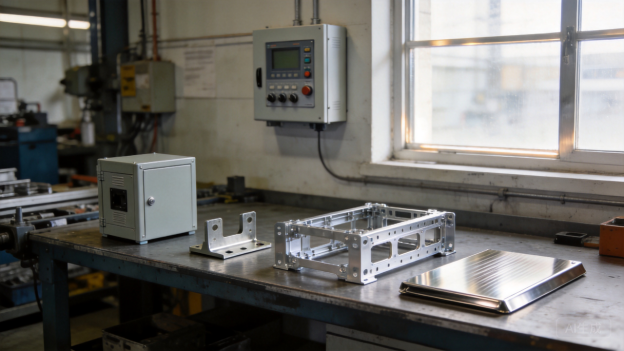 Werkbank mit elektronischen Modulen und Steuerungen