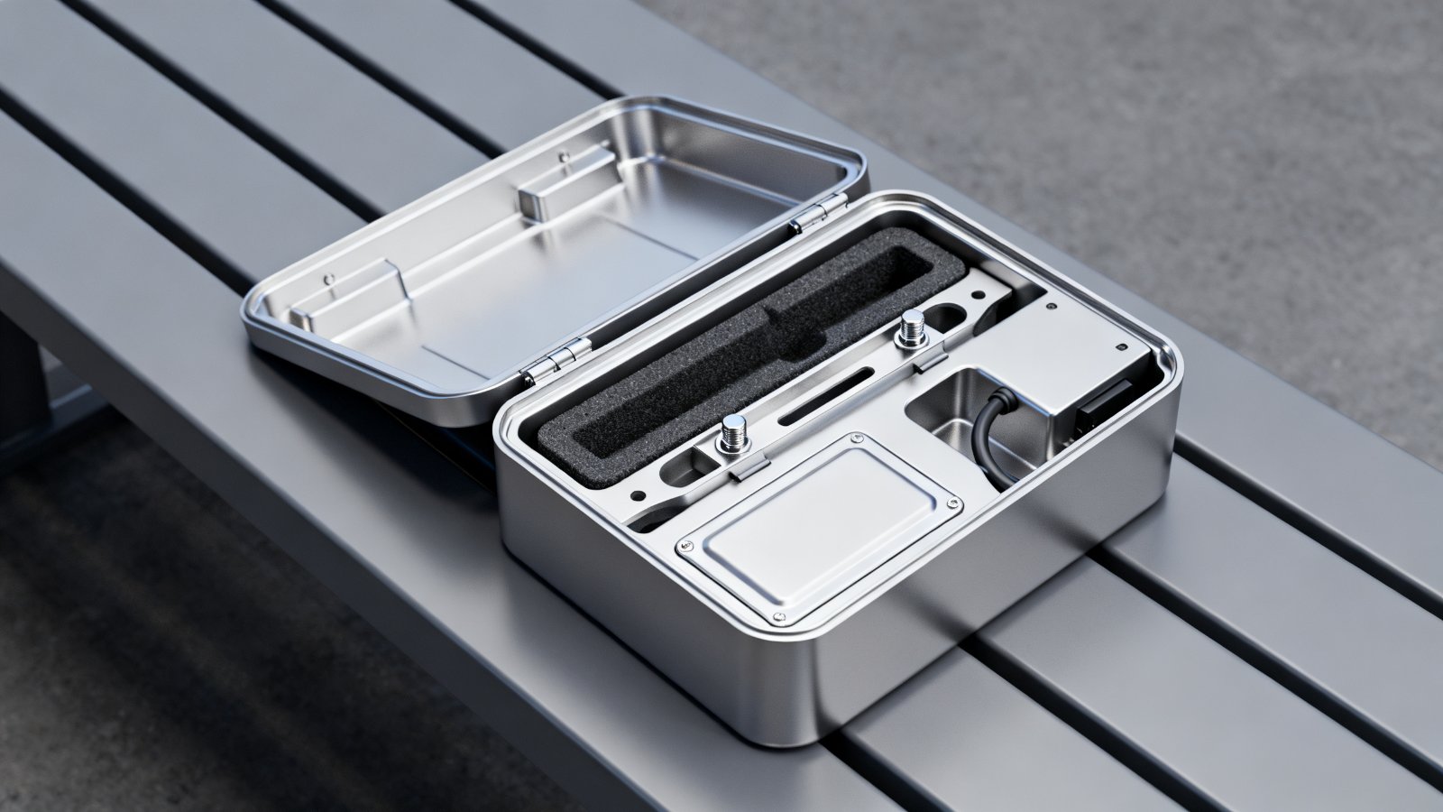 E-bike battery box interior: cell cradle, busbar channel, sealed electronics pocket and cable exit