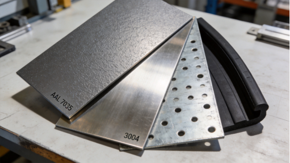 Formed sheet metal parts with punched holes