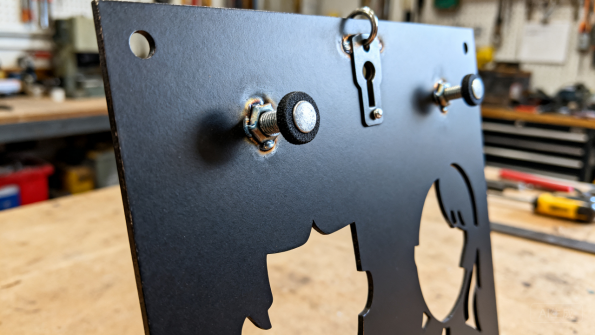 Lasergeschnittener hundeformiger Metall-Schlüsselhalter mit Haken