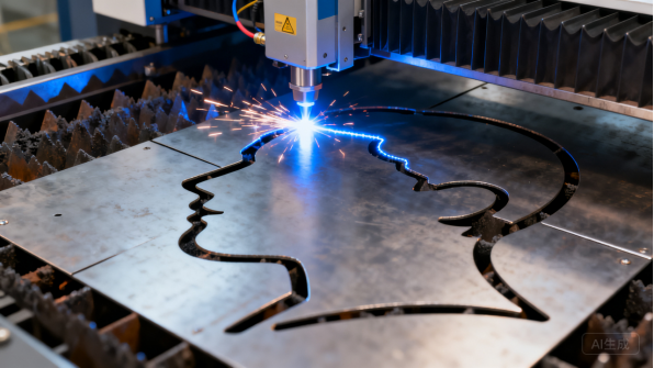 Laserschneiden einer Porträtform aus Blech