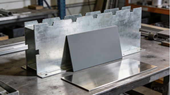 Bending a metal sheet into an angle bracket