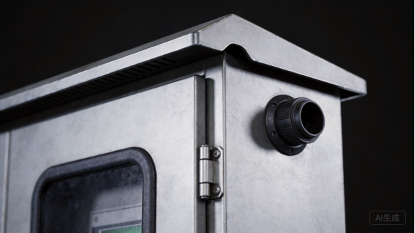 Metal kiosk housing with a recessed window and lock