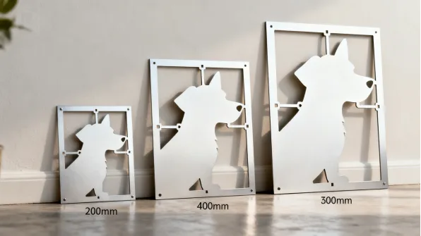 Three metal picture frames with laser cut animal silhouettes