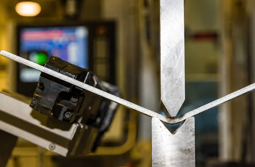 Press brake bending tooling close-up