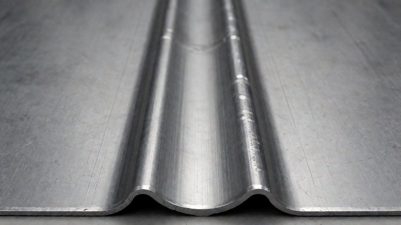 amplifier chassis - A swaged stiffening rib across the base panel, the detail that moves the resonance peak.