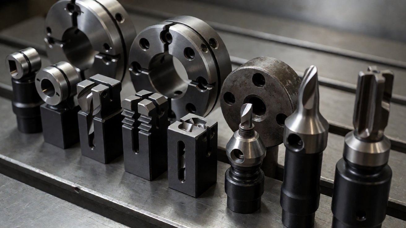 cnc punching service - Turret punch tooling: round, obround and louver forming sets with polished cutting edges.