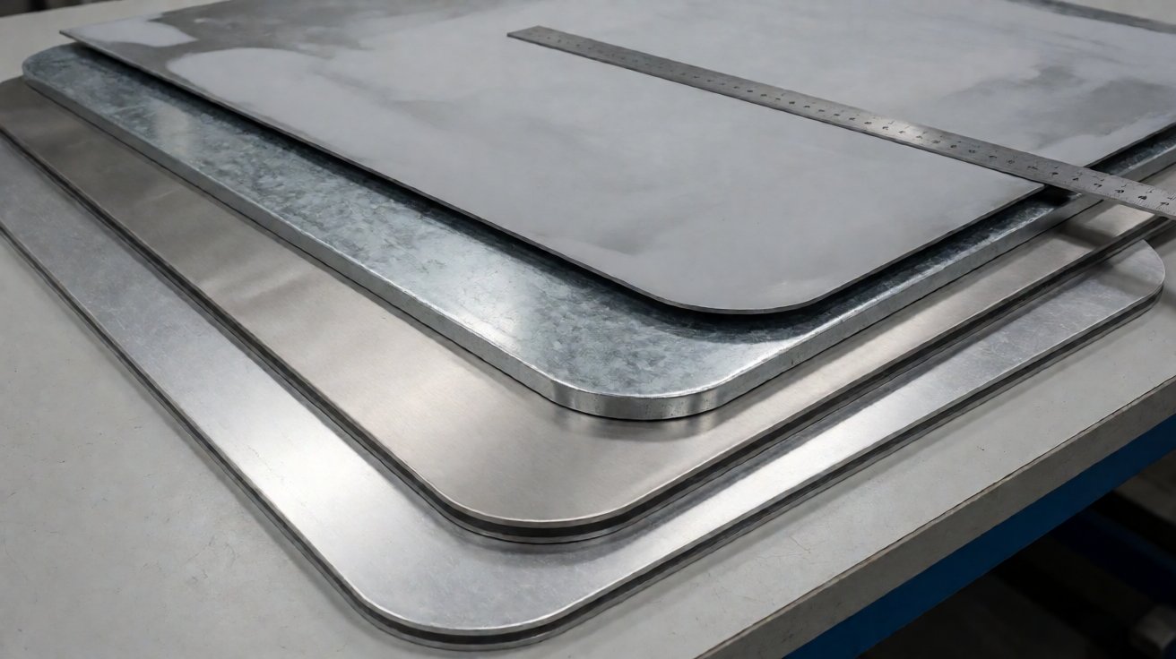 kiosk enclosure fabrication - Sheet metal blanks for kiosk enclosure fabrication: cold rolled steel, galvanised, stainless and aluminium.
