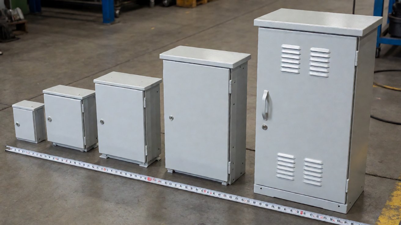 oem metal enclosures - OEM metal enclosures graduated from a small junction box to a floor-standing cabinet.