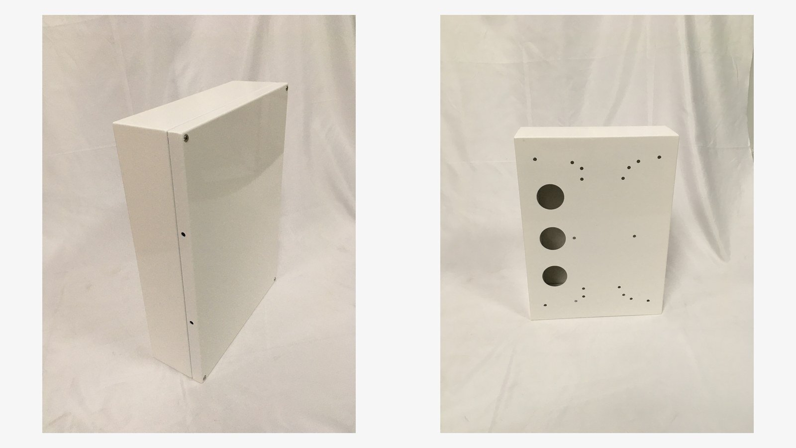 oem metal enclosures - Finished OEM metal enclosures ready for assembly and shipment to an electrical equipment factory.